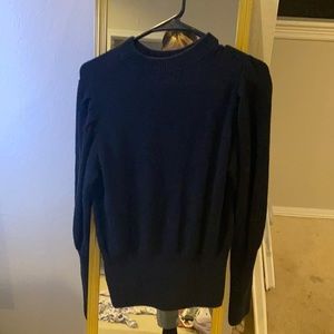 Black Puff Sleeved Sweater